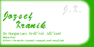 jozsef kranik business card